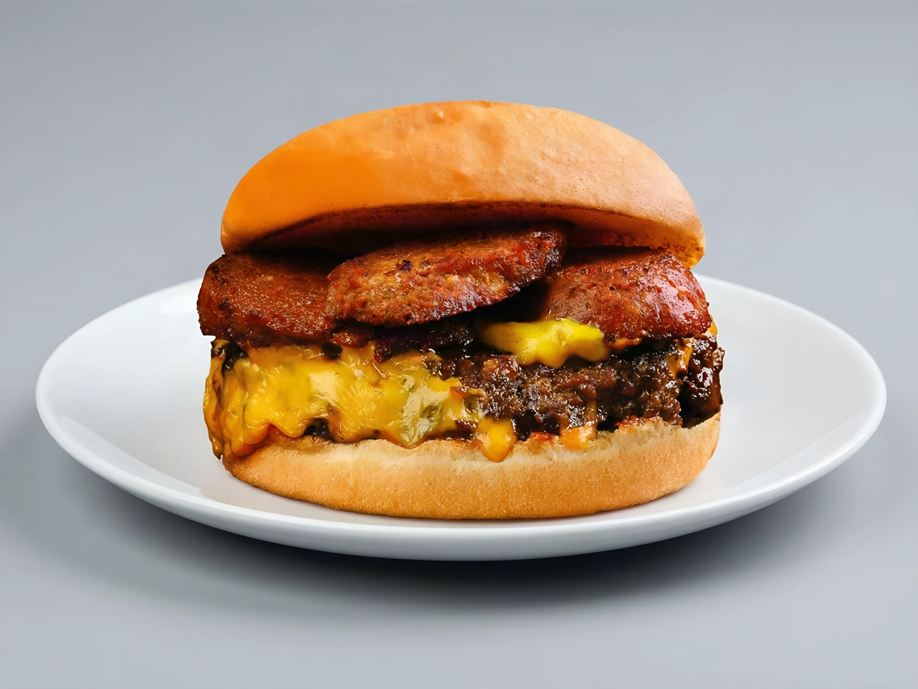 SAUSAGE ON BURGER