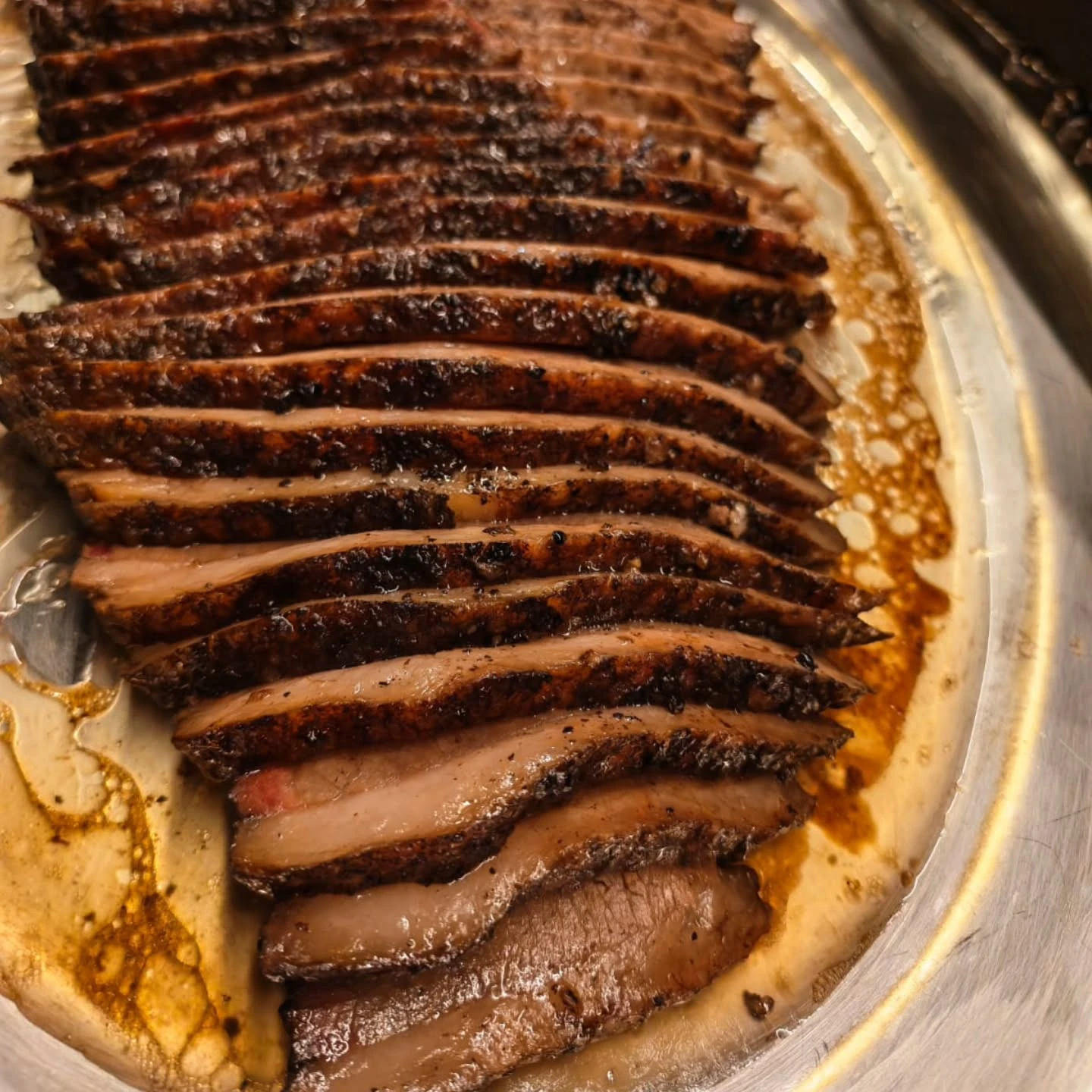 Brisket slices photographed by the restaurant