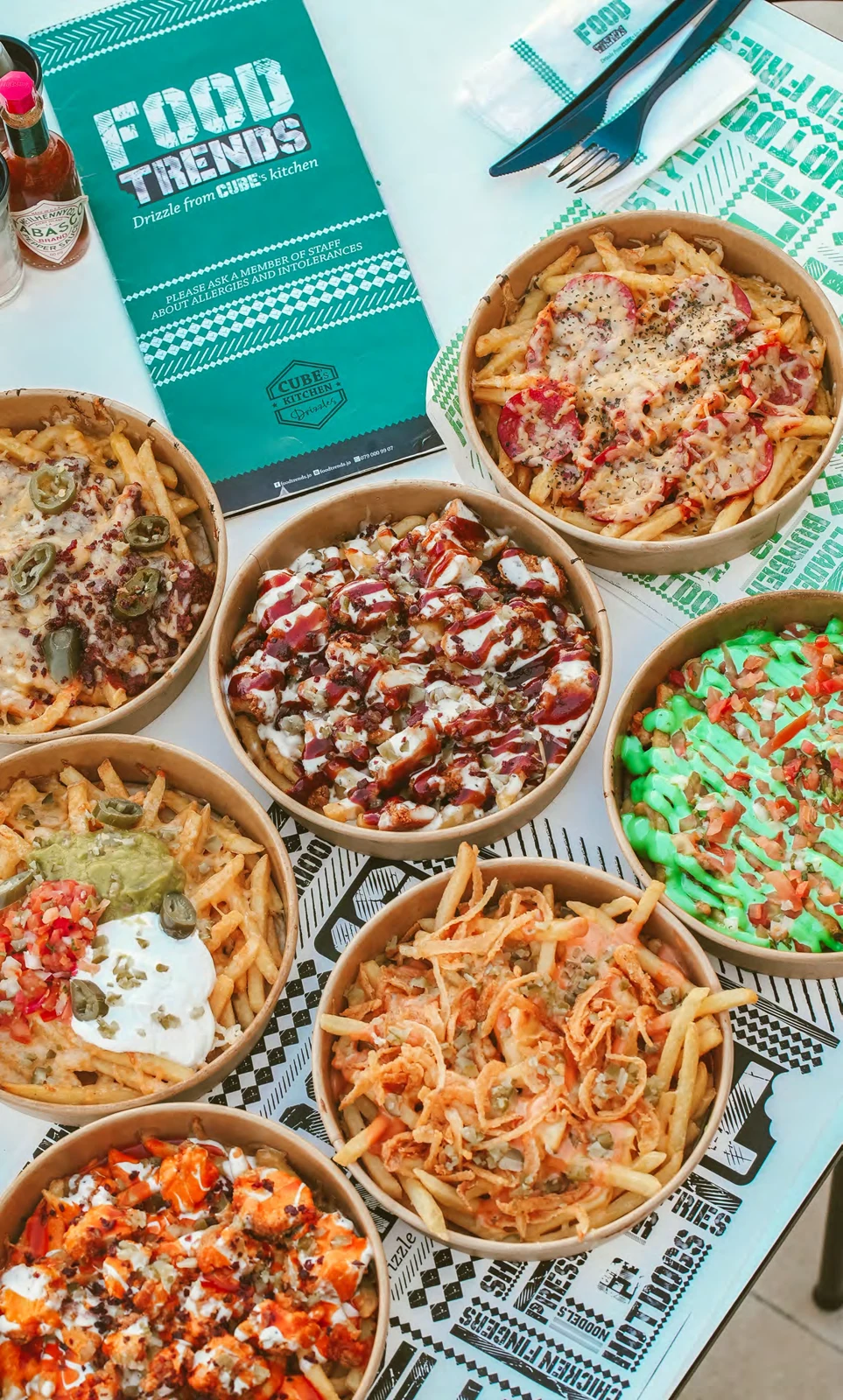Original Food Trends loaded fries assortment