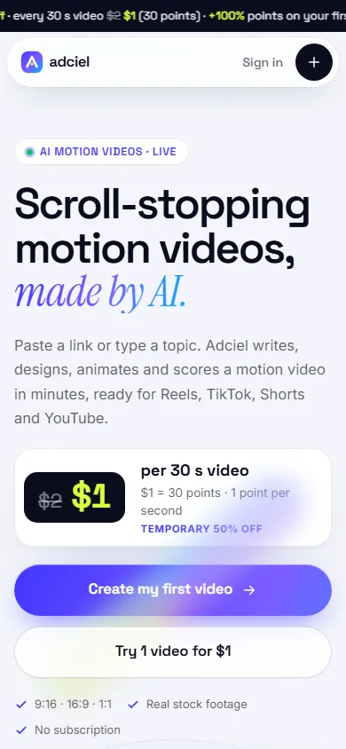 Adciel — mobile