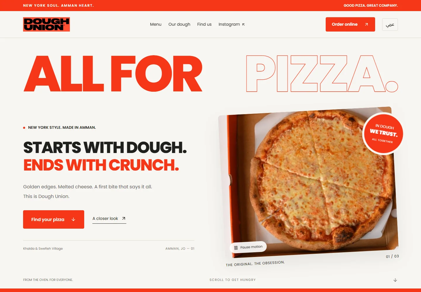 Dough Union — desktop