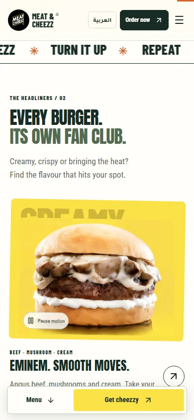 تفاصيل الموبايل Meat & Cheezz