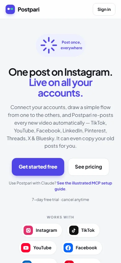 Postpari — mobile