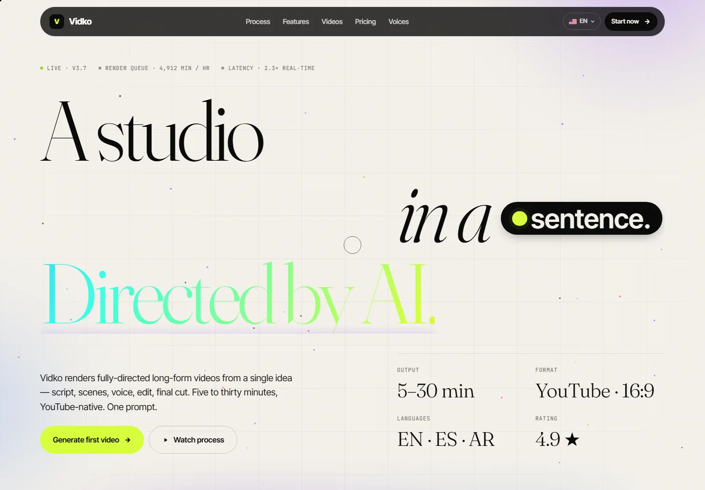 Vidko.ai — desktop