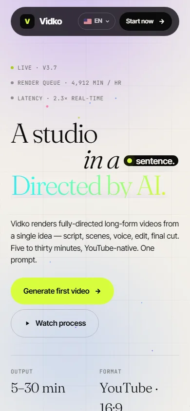 Vidko.ai — mobile